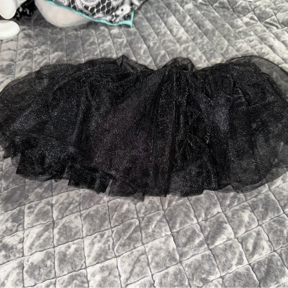 Mini Black Tulle Skirt